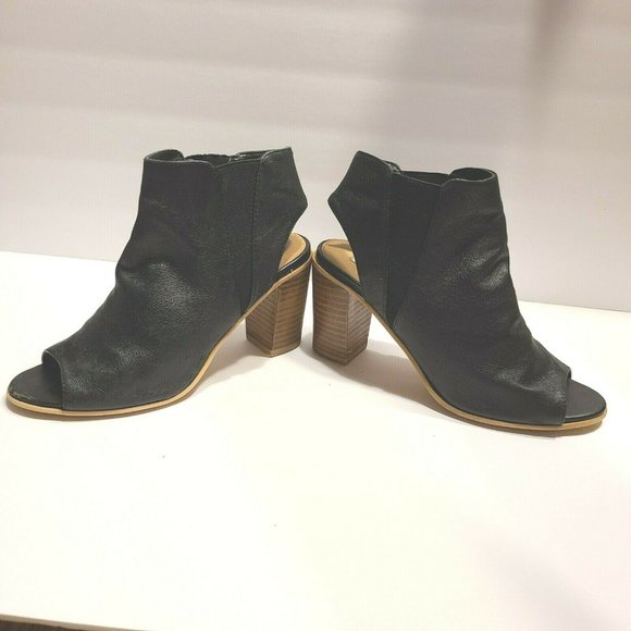 Women's Steve Madden Black Leather Sling‎ Back Sandal Size 6M - Picture 3 of 10